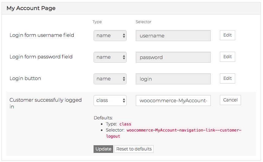 Defining your own custom selectors