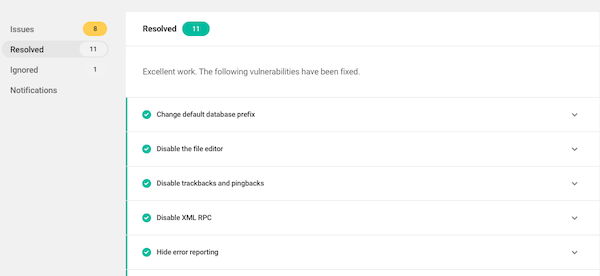 defender-resolve Once security headers have been activated they become resolved
