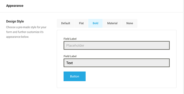 Example of the bold option.