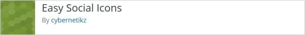 Easy Social Icons social media sharing plugin for WordPress.