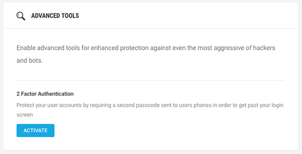 Activate two-factor-authentication