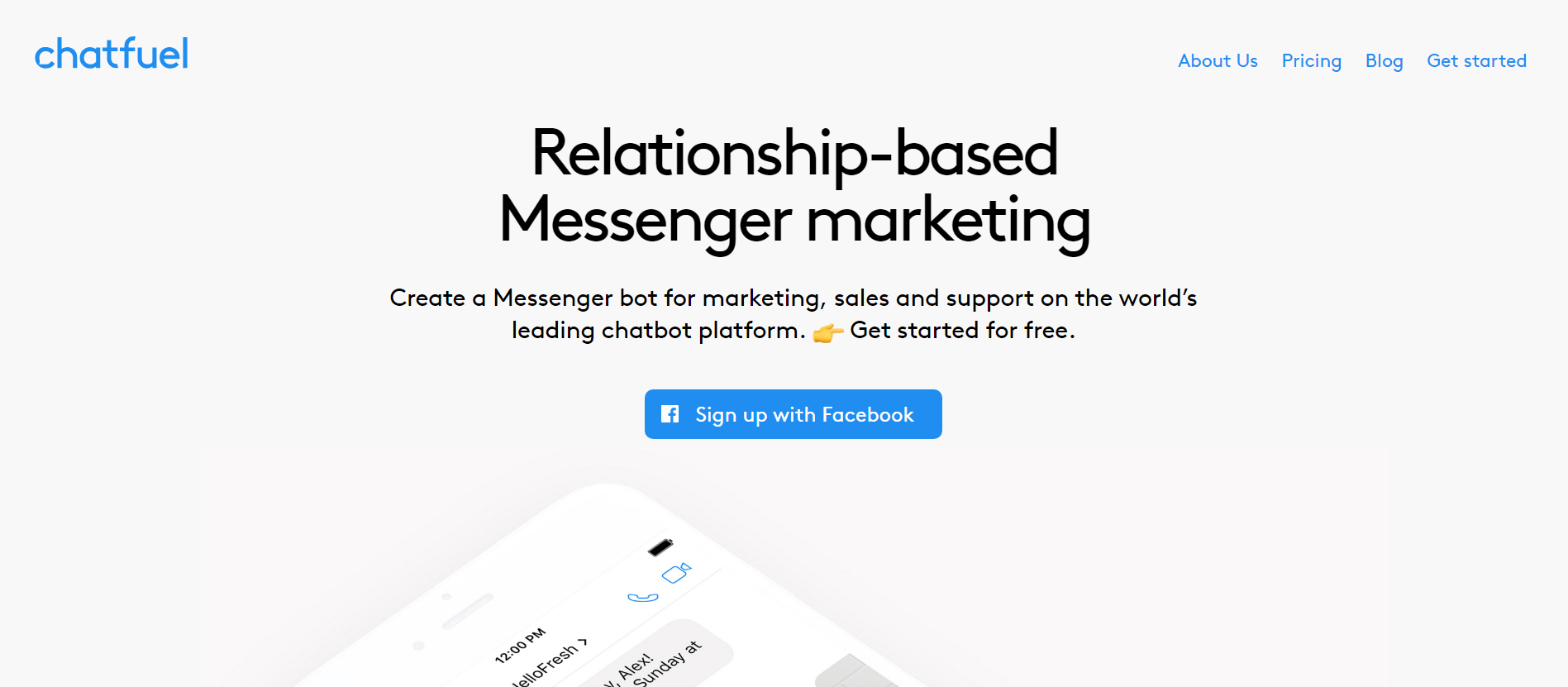 facebook-messenger-marketing-2 facebook messenger marketing - chatfuel landing page