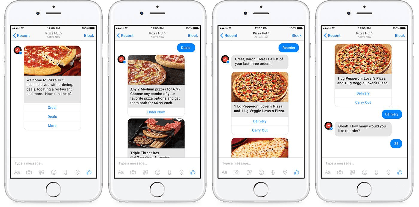 facebook-messenger-marketing-9 facebook messenger marketing - Pizza Hut chat