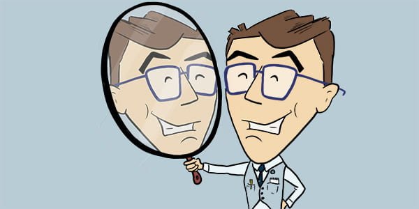 Forminator image looking in mirror.