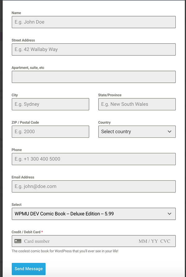 forminator-preview Preview of the Forminator form.