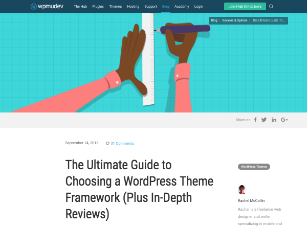 WordPress theme framework - ultimate guide on wpmu dev