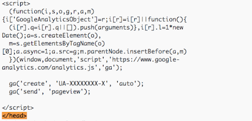 Use your browser’s search function to look for the closing Head tag.