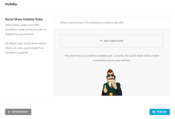 Set the conditions of your social posts