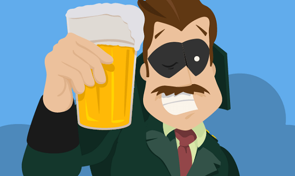 Illustration of Hustle with a Beer