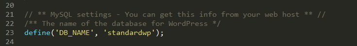identify-database look for the database name in wp-config to identify the database you need to backup