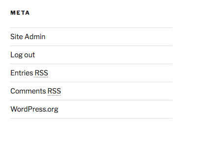 The Meta Widget displays – you guessed it – meta data.