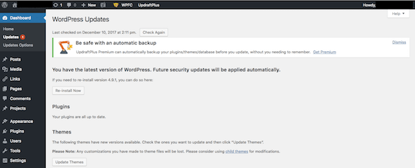 Inherit a WordPress Site - Updates Needed