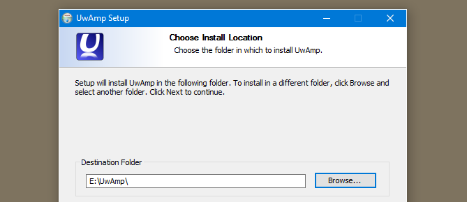 install uwamp on the flashdrive