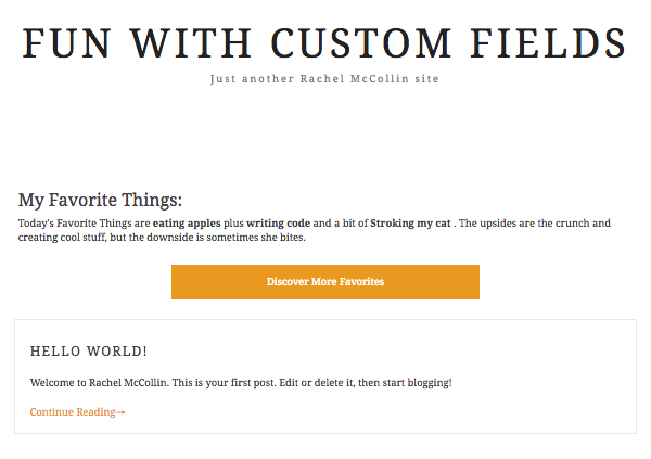 link-added-with-button-styling-1 Favorite things list with link to refresh query with styling
