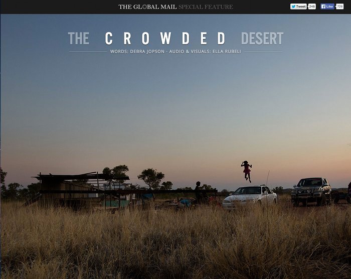 Screenshot of the title page of Crowded Desert