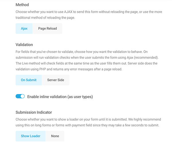 Method and validation section.