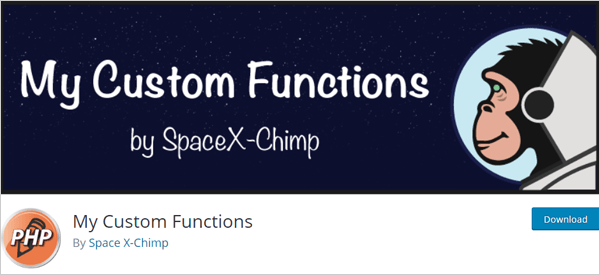 My Custom Functions WordPress Plugin