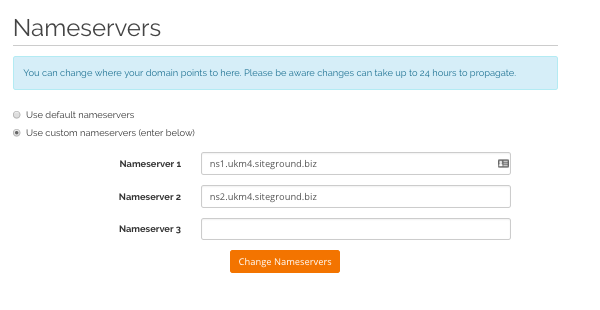 editing nameservers