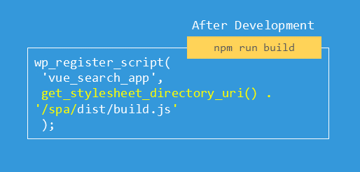 register build after development script