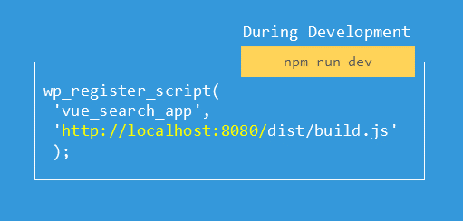 register dynamic build during development script