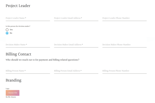 Sample web design questionnaire