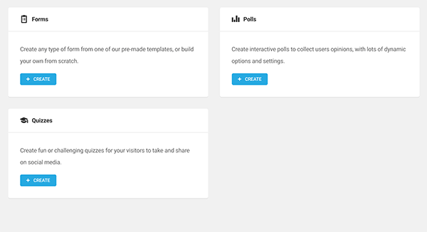 options-for-forminator Forminator dashboard.