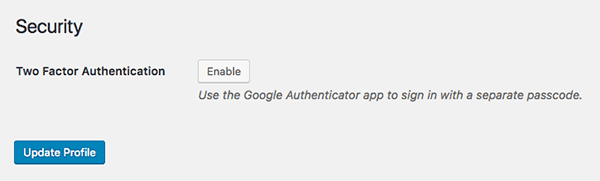 Enable two-factor authentication in Defender