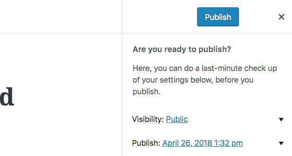 checking you're ready to publish