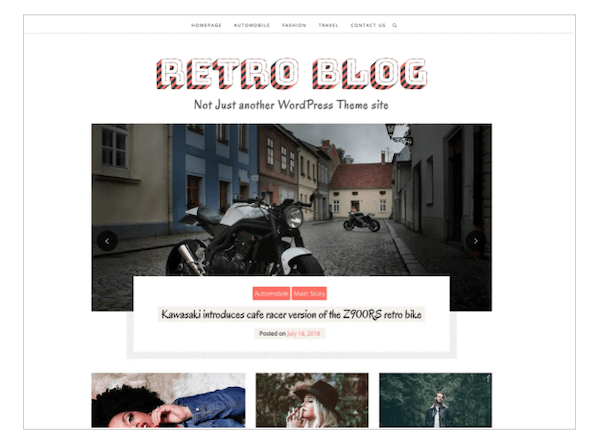 A look at the retro blog theme