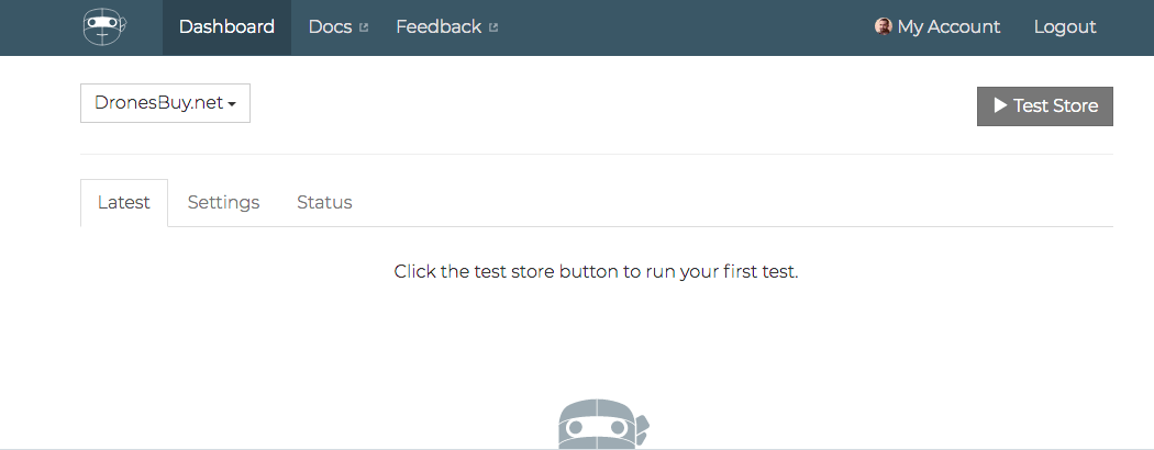 Setup done, ready to run first NinjaRobot test