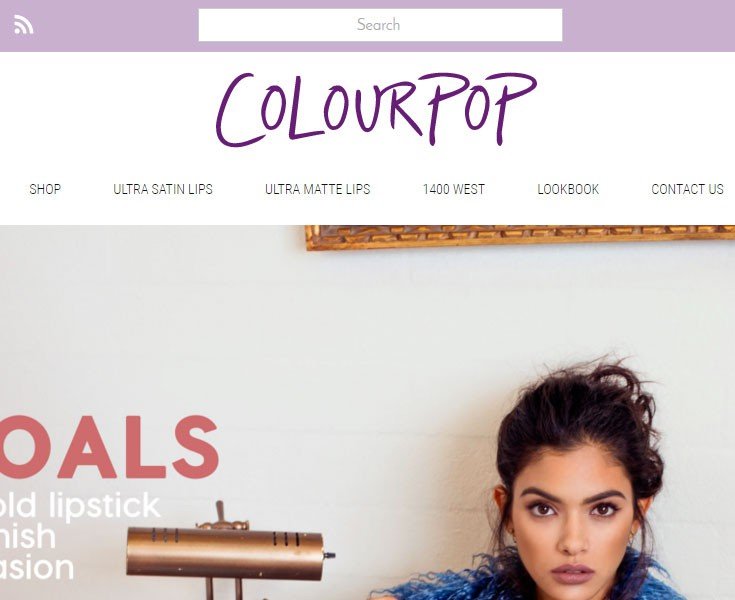 Colour Pop is targeted to women and uses purple to zero in on its audience.