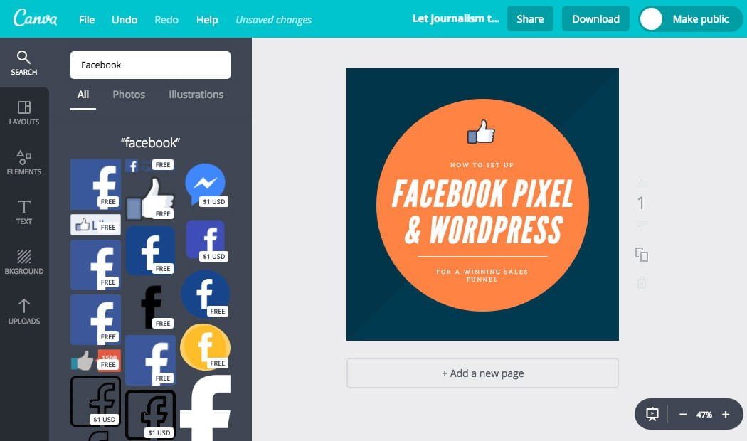 Search through Canva's huge collection of images for what you need.