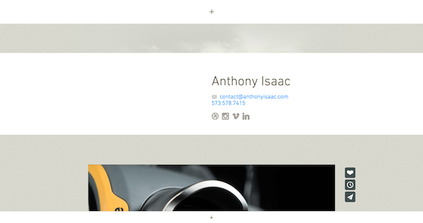 Single Page Websites - Anthony Isaac Contact