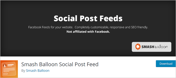 Smash Balloon Social Post Feed plugin for WordPress.
