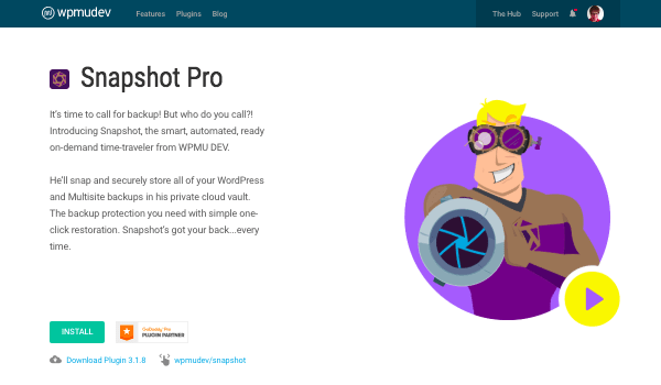 Snapshot Pro WPMU DEV plugin page