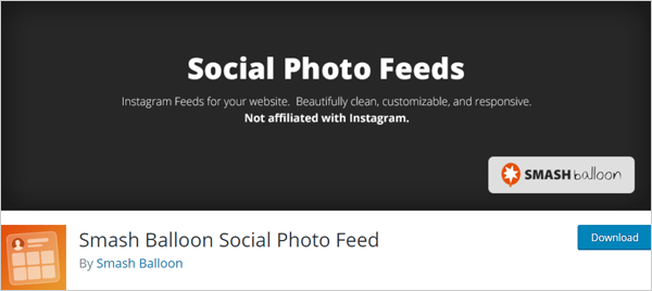 Smash Balloon Social Photo Feed plugin for WordPress