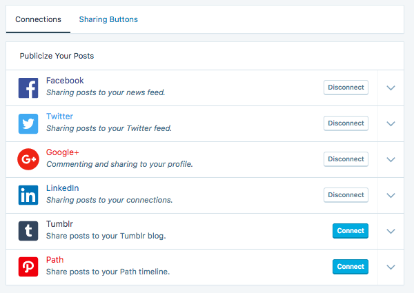 Connecting social media accounts with Jetpack