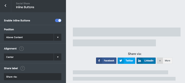 Add your inline social media buttons