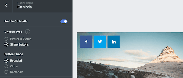 Add on media social sharing icons