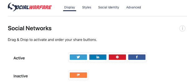 Start by choosing the social media networks you'd like to display