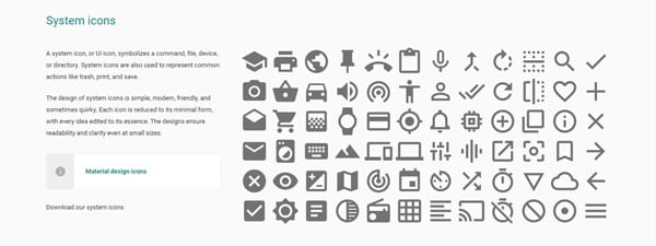 Google provides guidelines for Material Design icons