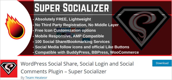 Super Socializer - WordPress Social Share, Social Login and Social Comments Plugin