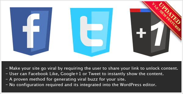 Viral Lock content locking plugin for WordPress.