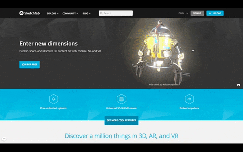 VR in WordPress - Sketchfab