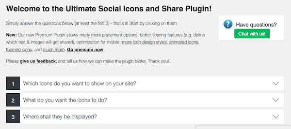 Start creating your social share buttons