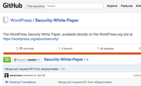 The WordPress Security White Paper.