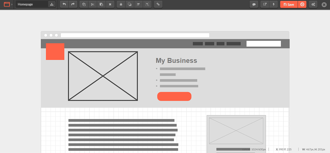 Before you start building your website, design it with wireframes.