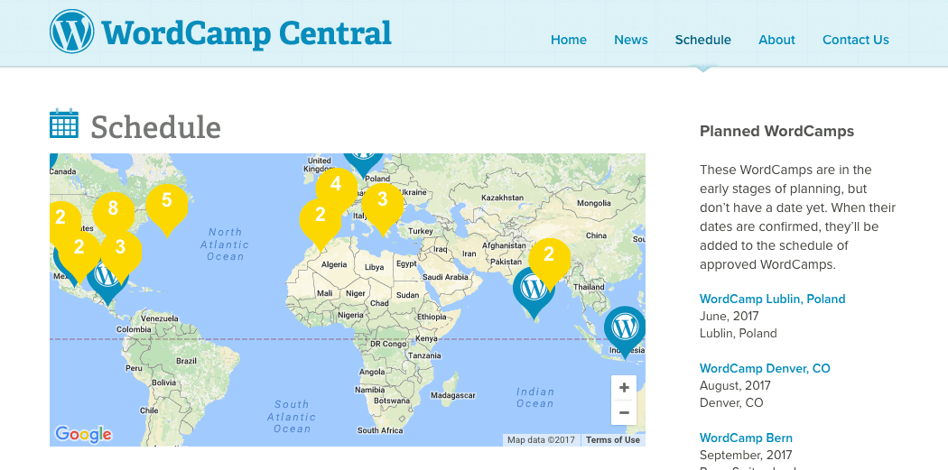 Dozens of WordCamps are held around the world each year.