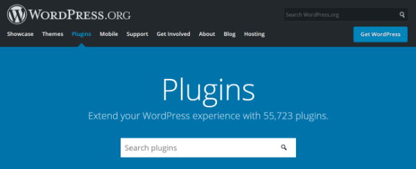 Screenshot of Plugins on WordPress.org