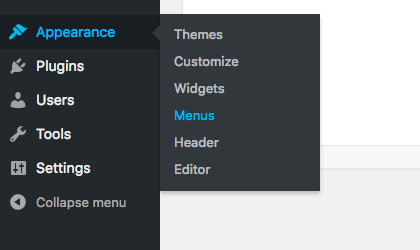 wordpress-menus WordPress menu settings